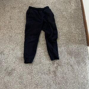 Kids Black Cargo Jogger Pants - Comfortable Everyday Bottoms